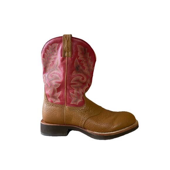 Twisted X  Mens Boots MCM0003 Sz 11 D Red Brown Cowboy Leather Round Cognac - Picture 1 of 9